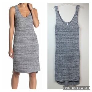 Susina: Stitch fix marled gray tight crochet knit body hugging tank dress EUC